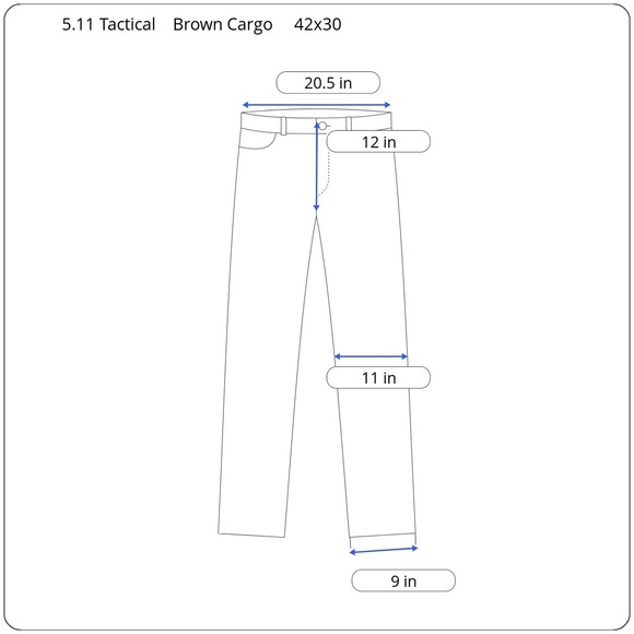 5.11 Tactical Taclite Pro Ripstop Cargo Pant Mens 42x30 Stone Utility 74273 - Picture 9 of 9